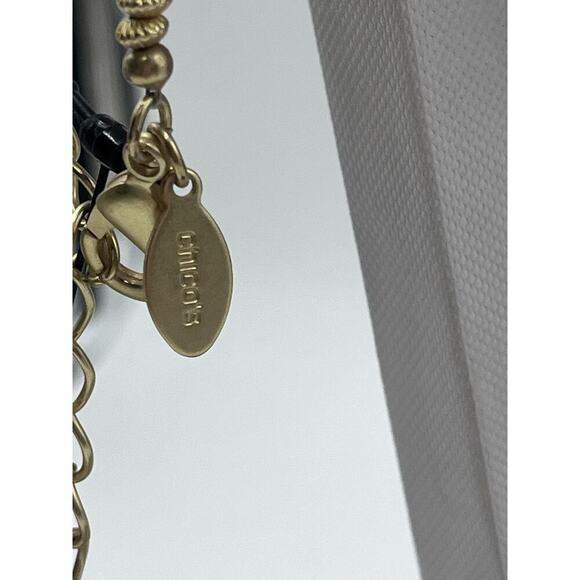 Chicos Green Collection agate,‎ jade amazonite Goldtone Long
Tassel Necklace New - Picture 13 of 16